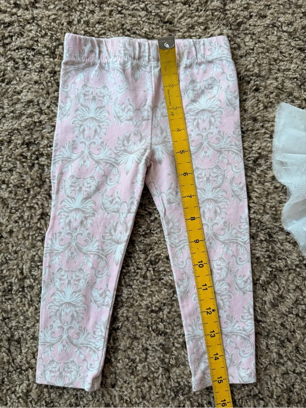 Baby Girl Gray & Pink Ruffled Matching Set with Floral Leggings
